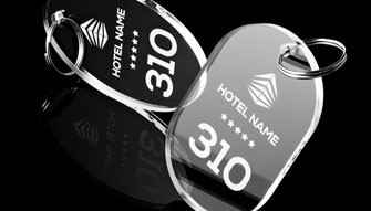 Portachiavi personalizzati legno albergo hotel B&B + anello incisione laser  8 mm 
